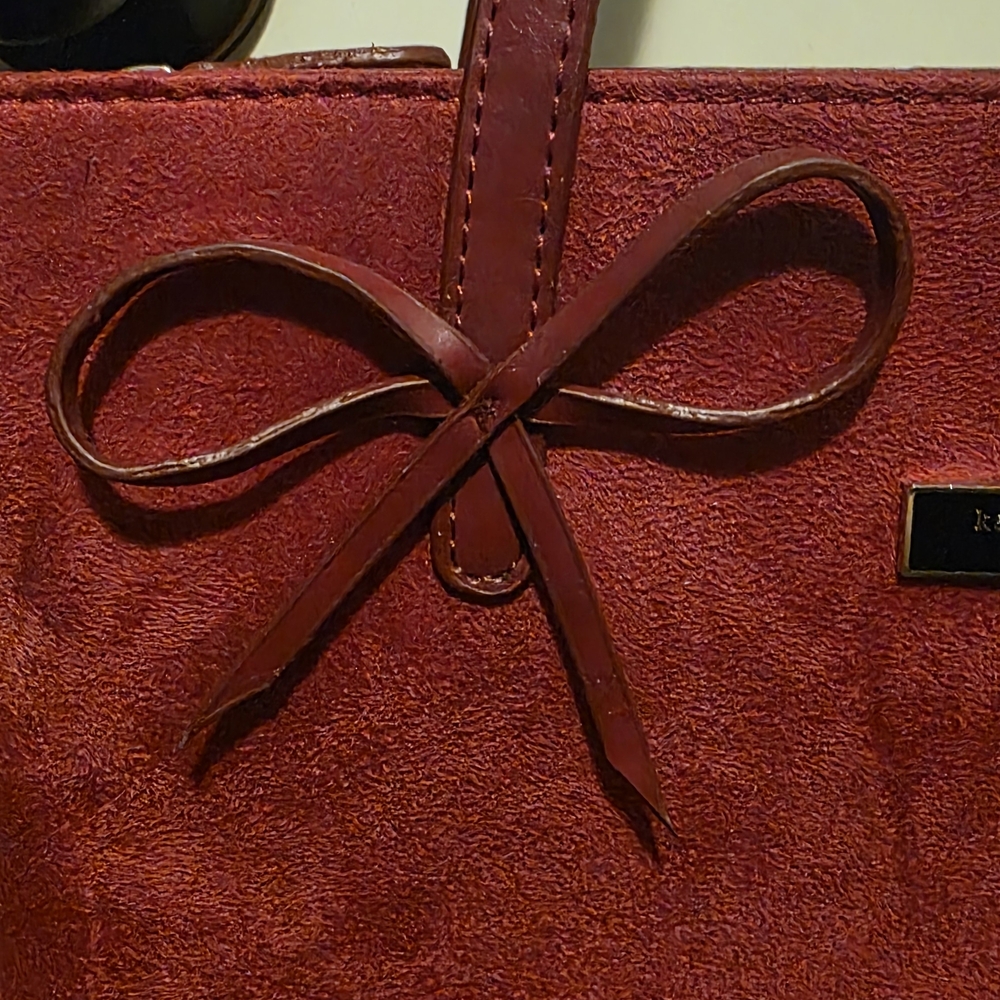 Kate Spade Red Suede Tote Bag - Picture 3 of 7